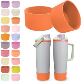 2pcs أحذية السيليكون لـ 30oz و 40oz زجاجات Owala Sway & Tumblers-غير قابلة للانزلاق ، مقاوم للخدش ، مُحسّن للاستقرار لإكسسوارات Owala ، متوفرة بـ 12 لونًا (Eucalyptus Green) in Kuwait