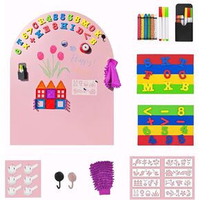 Arch Magnetic Wall Decal, Strong Adhesive+Magnet Strength, Self-Adhesive Magnetic Play Wall Chalkboard Whiteboard Wallpaper for School Home Decor Kids Playroom. 39.37" H x 31.1" W (Pink) in Saudi Arabia