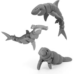 3D Printed Animals Wolf, Flexible Articulated Poseable 3D Printed Animals - Fidget Desk Pets Gift Classroom Rewards Toys in Saudi Arabia