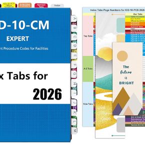 علامات تبويب الفهرس المطورة لـ ICD-10 -PCS AAPC الإصدار 2025 ، 126 علامات تبويب للكتاب ، مشفرة بالألوان مع ورقة المحاذاة وورقة الأرقام المرجعية ، دائمة متينة ، كتاب غير متضمن in Kuwait