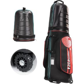 حقائب سفر للجولف لشركات الطيران مع حافظة صلبة وعجلات، غطاء صلب لحماية نادي الجولف، مصنوعة من أكسفورد عالي التحمل 1680D، حزام داخلي للتثبيت، خفيف الوزن وسهل المناورة in Kuwait