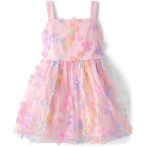The Children's Place Girls' Sleeveless Dressy Dresses, Classic Red Plaid Velour, 6 in Kuwait