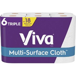 Viva Multi-Surface Cloth Paper Towels, Choose-A-Sheet - 6 Big Rolls = 9 Regular Rolls (83 Sheets Per Roll) in Kuwait