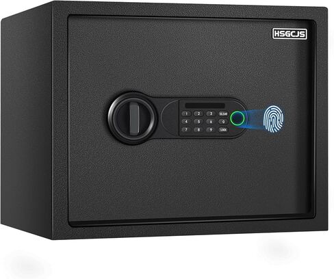 HSGCJS Large Fingerprint Safe – 1.93 Cubic Feet,Biometric Fingerprint Home Safe Box with Digital Keypad,Security box with Induction Light and Leather, Money Box for Jewelry Cash Document Valuables in Saudi Arabia