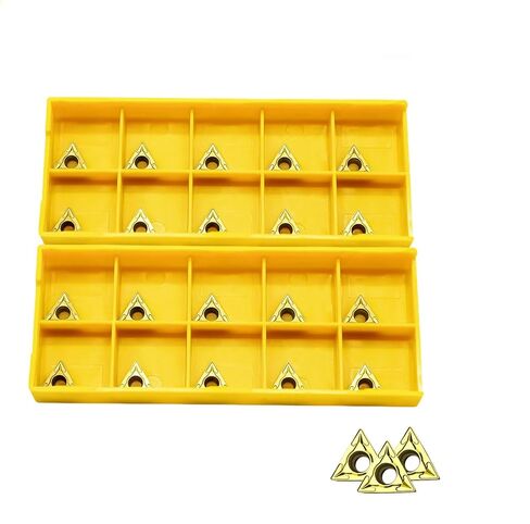 10 قطع DCMT 21.51 DCMT070204 ذهبي 55 درجة إدراجات تحول كربيد الماس - أدوات قطع عالية الأداء لتصنيع الفولاذ والمس المقاوم للصدأ in Kuwait