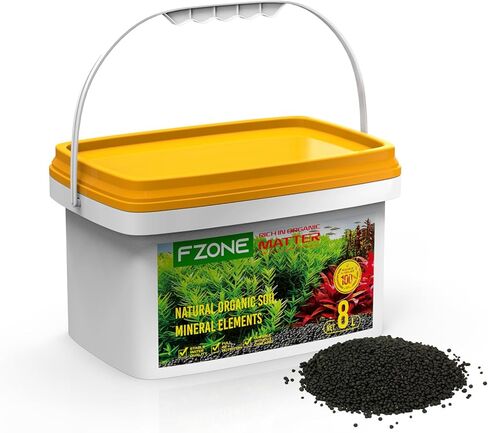 FZONE Aquarium Soil for Planted Tanks- Nutrient-Rich Aquarium Substrate for Fresh Water Live Plants, Dust-Free, Shrimp & Fish Safe，Long-Lasting pH Stable (3mm, 8L/17.64 lb, Black) in Saudi Arabia