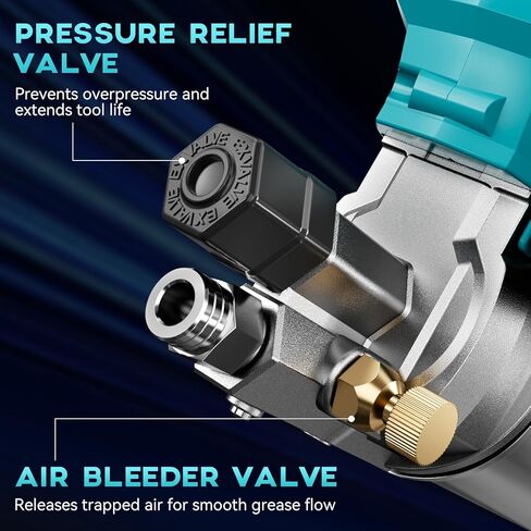 مسدس شحم بقبضة مسدس للخدمة الشاقة، يصل إلى 4500 رطل لكل بوصة مربعة، يتضمن خرطوم مرن مقاس 12 بوصة + قارنات توصيل + أنابيب تمديد - مسدس شحم يدوي للاستخدام التلقائي والصناعي والمنزلي in Kuwait