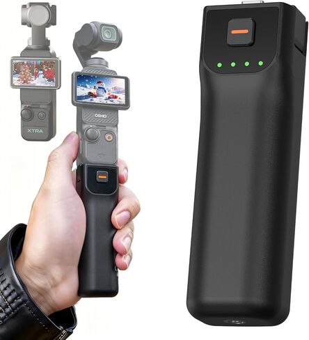 LKTOP Osmo Pocket 3 Accessories Kit for DJI, Battery Handle (6hr Battery Life)+Carrying Bag+30W Charger+3Pack Screen Protector+Fill Light+Selfie Stick+Tripod, Compatible with DJI Pocket 3, Xtra Muse in Saudi Arabia