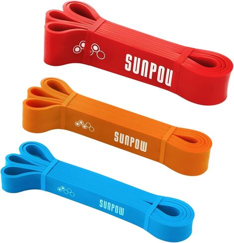 Sunpow سحب فرق المساعدة ، مجموعة مقاومة مجموعة من 5 للعمل ، سحب العصابات ، نطاقات التمارين للتدريب على العضلات ، التمدد ، اليوغا ، العلاج الطبيعي للرجال النساء in Kuwait