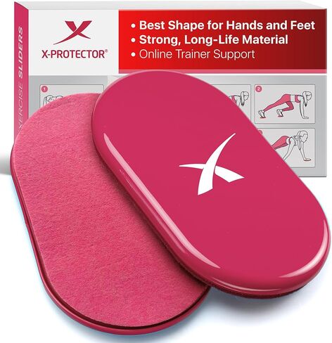 X-Protector Sliders for Working Out - 2 PCS - Double-Sided Exercise Sliders for Hard & Carpeted Floors - Gliders for Exercising - Premium Workout Sliders - Core Sliders for Any Surfaces! (2025) in Saudi Arabia
