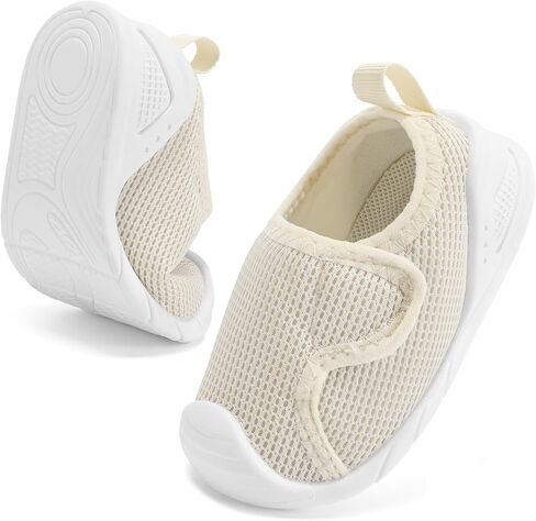 Baby Boys Girls First Walking Shoes Wide Toe Box Infant Sneakers Lightweight Breathable Slip On Barefoot Shoes in Saudi Arabia