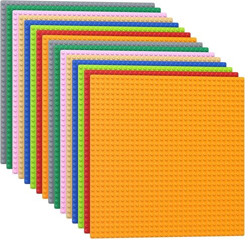 Vdealen 8 Pack Classic Baseplates 10 "× 10" لوحات بناء كبيرة لبناء الطوب ، متوافقة مع جميع العلامات التجارية الرئيسية وجدول النشاط- هدية جذرية مثالية للبنائين (متعدد الألوان) in Kuwait
