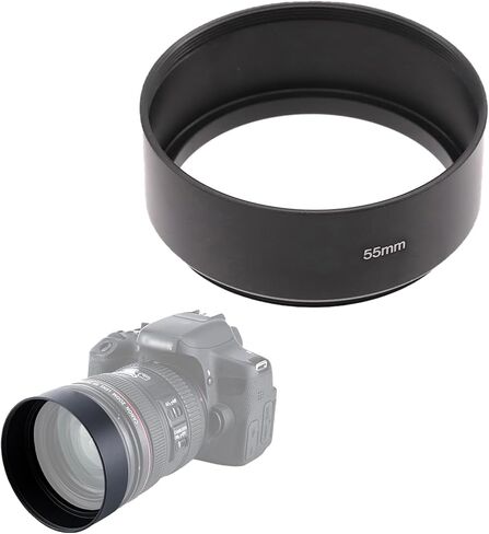 35/46/49/52/55/58/62/67/72/77/82mm Metal Standard Hood Black Standard Screw-in Mount Metal Lens Hood (82mm) in Saudi Arabia
