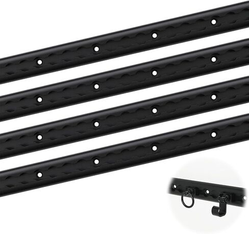 lukar 4 Pack Aluminium L Track، 48 بوصة L Track Rail، 4ft L Track Tie Down Rail الثقيلة نمط الطيران على شكل حرف L للمقطورة المغلقة والشاحنات والشاحنات الصغيرة والبيك أب in Saudi Arabia