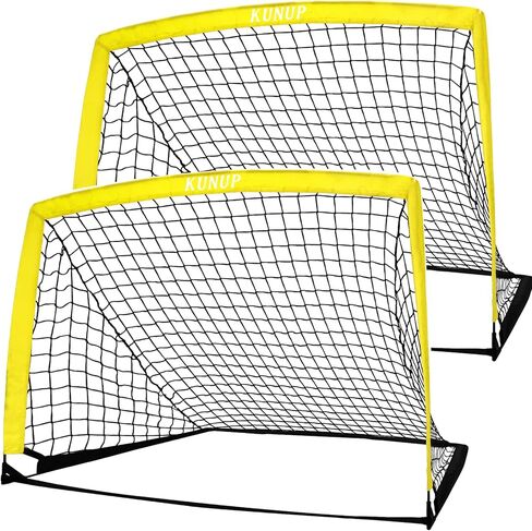 2 of 5×3 6x4 9x5 FT Portable Kids Soccer Goals Set, Foldable Soccer Practice Nets for Backyard with Carrying Bag for Toddler Youth Pop Up Soccer Training Equipment Indoor Outdoor Sports Game Gift in Saudi Arabia