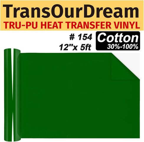 TransOurDream Tru-PU Heat Transfer Vinyl Rolls, Fuchsia Red 12'' x 10ft HTV Vinyl for Explore AIR 2, Maker, Cameo, Fuchsia Pink Iron on Vinyl for T-Shirts, Thinner, Soft, Sticky, Unprintable in Saudi Arabia