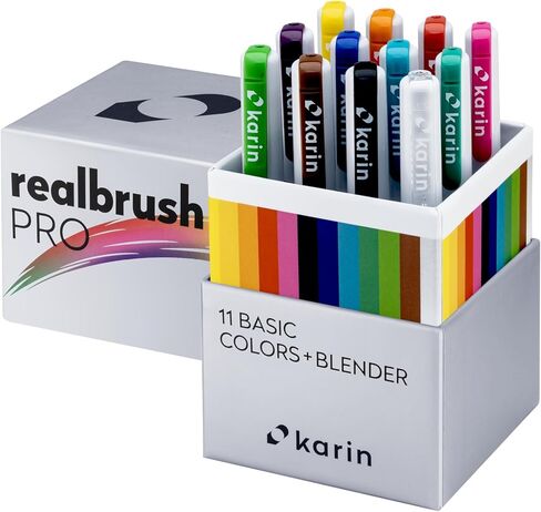 Carin Realbrush Pro Sky Colors - مجموعة من 12 فرشًا في حالة حصرية وقائية. in Kuwait