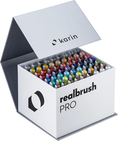 Carin Realbrush Pro Sky Colors - مجموعة من 12 فرشًا في حالة حصرية وقائية. in Kuwait