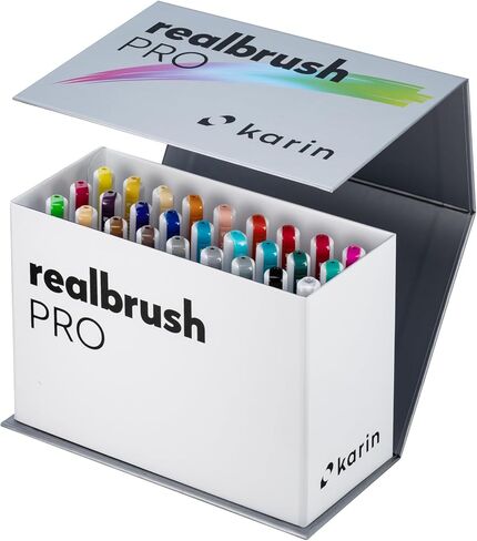 Carin Realbrush Pro Sky Colors - مجموعة من 12 فرشًا في حالة حصرية وقائية. in Kuwait