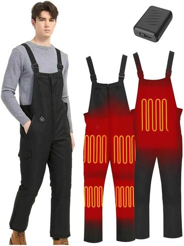 12V 20000mAh Women Heated Pants Overalls - Ski Winter Snow Overalls, with Battery and Light-Off Design in Saudi Arabia