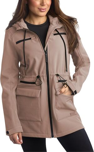 Spyder Womens Softshell Jacket - Cozy Fleece Lined Long Winter Coat - Lightweight Soft Shell Hooded Fall Jacket for Women in Saudi Arabia