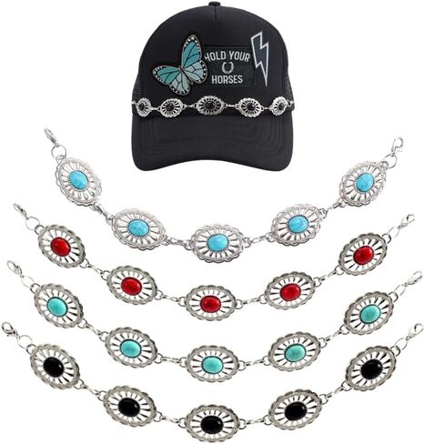 14 PCS Trucker Hat Cains Bill Decoration Hat Charms Disachable Diy Metal Cains for Women Men Brim Decoration for DIY Hat Jewelry Assories in Kuwait
