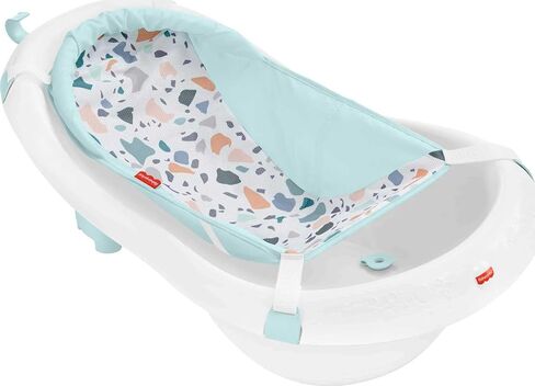 Fisher-Price™ Baby to Toddler Bath 4-in-1 Sling 'N Seat Tub with Removable Infant Support and 2 Toys, Pacific Pebble in Saudi Arabia