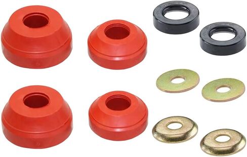 طقم جلبة ذراع نصف قطرها مع محور I-Beam مزدوج لفورد برونكو رينجر F150 F250 2WD - مجموعة استبدال بطانات ذراع نصف القطر للتعليق الأمامي، مجموعة تثبيت مطاطية متينة in Kuwait