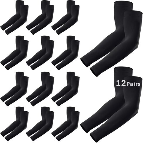 12 Pcs Arm sleeves for men/Women, Cooling UV Sun Protection Sports Compressiontattoo cover up sleeve ，for Cycling,Running Outdoor Sports in Kuwait