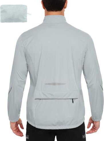 Little Donkey Andy Men's Cycling Jackets Reflective Packable Running Jacket Windproof Water-Resistant for Hiking Biking in Saudi Arabia