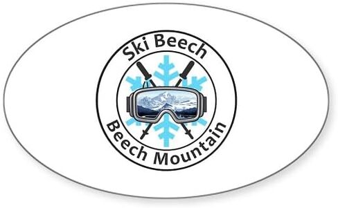 Cafepress Ski Beech Beech Mountain North Carolina Oval Car Sticker in Kuwait