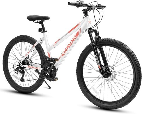 24/26 Inch Mountain Bike for Women Girls, 21-Speed Mountain Bicycle with Disc/V-Brakes and Front Fork Suspension, Carbon Steel Frame MTB Bike in Kuwait