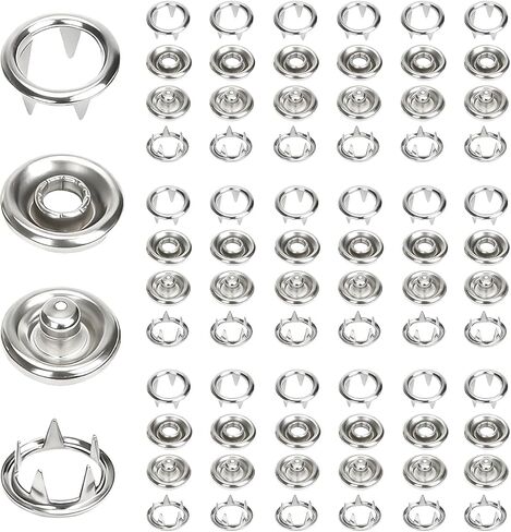 Pigory 803pcs Snaps Metal Snaps للنسيج ، 10 ألوان لقطات الخياطة الصلبة مع مجموعة الأدوات المضغوطة بسليج ، مجموعات الأزرار التي تبلغ 9.5 ملم للملابس DIY صياغة DIY in Kuwait