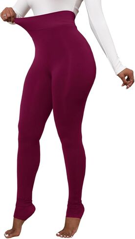 Women Winter Warm Leggings Elastic Thick Velvet Thermal Legging Pants Fleece Lined Tights in Saudi Arabia