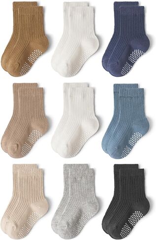 Baby Toddler Essentials Non-Slip Crew Socks for Unisex Boys Girls in Saudi Arabia