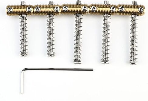 5-Pack Stainless Steel Electric Bass Guitar Saddles String Spacing 18mm Guitar Bridge Saddles Compatible with 5 String Electric Bass Replacement Parts（Stainless Steel Natural Color） in Saudi Arabia