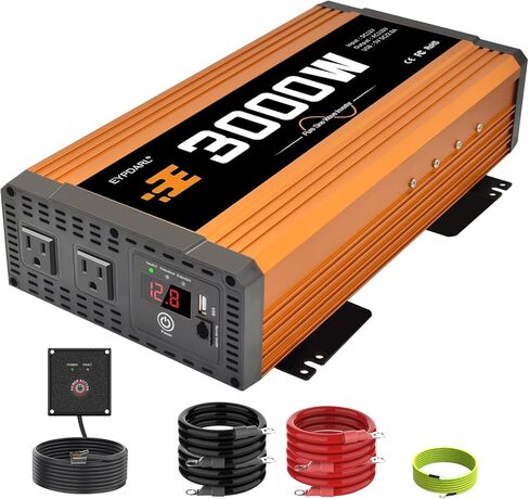 500 watt Power Inverter for Vehicles,Small car,12 Volt to 110/120 Volt for car Cigarette Lighter RV semi Truck Vehicle Inverter with 2 AC Outlets 2USB Ports-500W (500W) in Kuwait