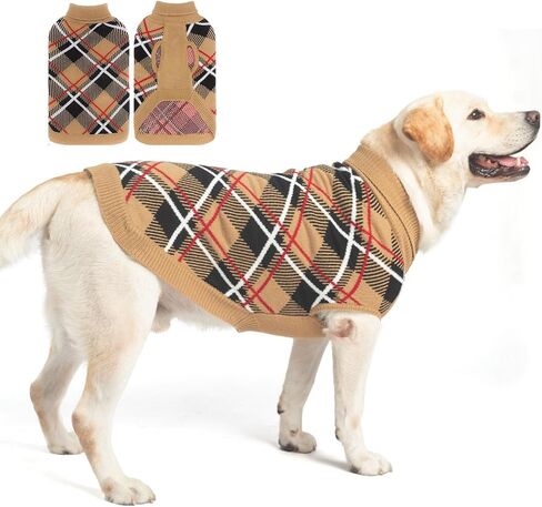 expawlorer سقوط الكلب سترة للكلاب الصغيرة medieum كبيرة ، pullover pullover turtleneck الطقس البارد الكلاسيكية ملابس الحيوانات الأليفة ملابس من النوع الثقيل لفتاة ، فتاة/فتى متماسكة مع ثقب مقود m beige m in Kuwait
