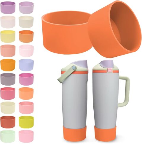 2Pcs Silicone Boots for 30oz & 40oz Owala Bottles Sway & Tumblers – Non-Slip, Scratch-Resistant, Stability Enhancer for Owala Accessories, Available in 12 Colors (Eucalyptus Green) in Kuwait