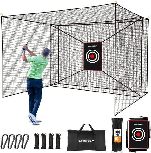 Storgem Golf Golf Batting Cage Net مع شبكة إضافية لافت للنظر ، صافي فقط ، شباك الجولف الشاقة في ممارسة الشبكة ، قفص الفناء الخلفي للتدريب الرياضي in Kuwait
