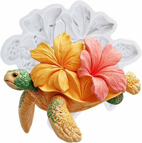 Turtle Silicone Mold Turtle Polymer Clay Molds Tortoise Resin Mold for DIY Crafts Epoxy Resin Casting Air Dry Polymer Clay Plaster Jewelry Making in Kuwait