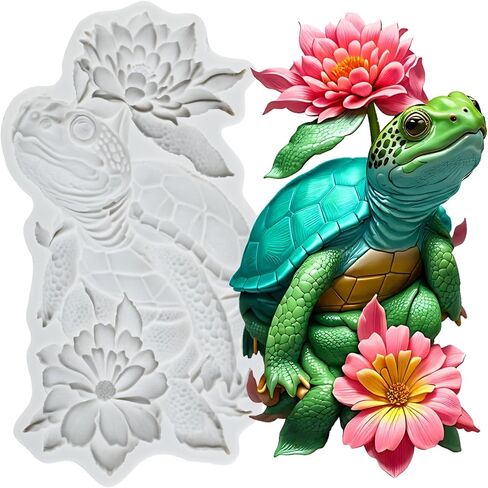Turtle Silicone Mold Turtle Polymer Clay Molds Tortoise Resin Mold for DIY Crafts Epoxy Resin Casting Air Dry Polymer Clay Plaster Jewelry Making in Kuwait
