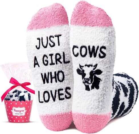 HAPPYPOP Cat Gifts for Cat Mom - Fuzzy Cat Socks for Women, Funny Cat Gifts for Cat Lady in Saudi Arabia