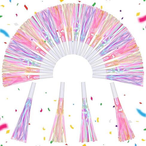 24Pcs Party Blowers for Kids,Birthday Blowers Party Horns Noise Makers Colorful Tassels Blow Horn Graduation Sporting Noise Makers Supplies in Kuwait