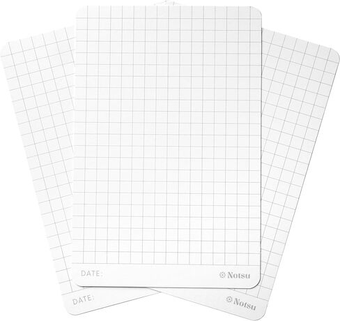 Notsu Graph Grid Index Cards 3x5 inch, 50 ct | Thick Graphing Note Cards w/Rounded Corners | Premium Heavy Duty Paper 350 gsm in Kuwait