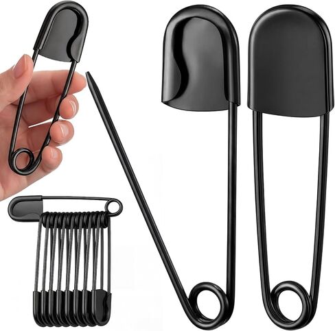 Juexica 10 Pcs 4 Inch Jumbo Stainless Steel Safety Pins Large Heavy Duty Huge Strong Laundry Pins for Upholstery Sewing Quilting Key Rings Craft Outdoor(Silver) in Saudi Arabia