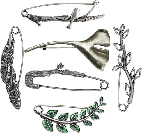 6PCS Extra Large Decorative Safety Pins for Clothing, Vintage Brooch Pins for Women, Giant Retro Sweater Lapel Pins (Bronze) – Fashion Jewelry Accessories for Scarves, Hats, DIY Crafts in Saudi Arabia