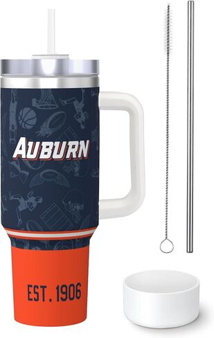 Tumbler 30oz Straight Skinny Portable Handle Car Cups With Anti slip Sleeve Straw Dust Cover,Sports Travel,Stainless Steel Insulated Gifts for Men Women Fans in Saudi Arabia