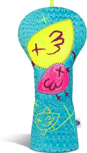 Big Crazy DF3 Putter Cover - Funny Birdie Design Golf Head Covers - Magnetic Closure - Mallet Putter Cover with Bright Colors - Premium and Unique PU Leather - Golf Accessories for Man and Woman in Kuwait