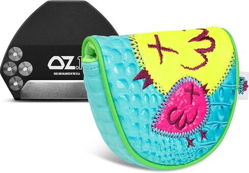 Big Crazy DF3 Putter Cover - Funny Birdie Design Golf Head Covers - Magnetic Closure - Mallet Putter Cover with Bright Colors - Premium and Unique PU Leather - Golf Accessories for Man and Woman in Kuwait